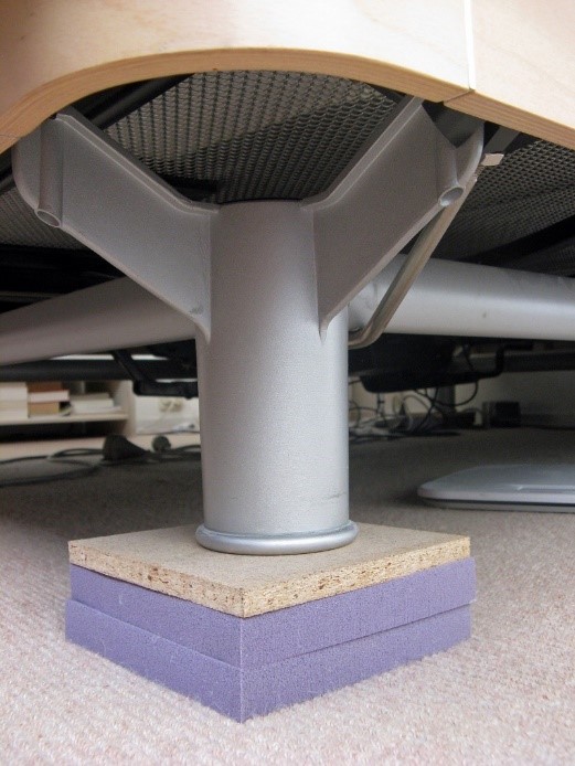 Trillingsdempers voor onder bedpoten