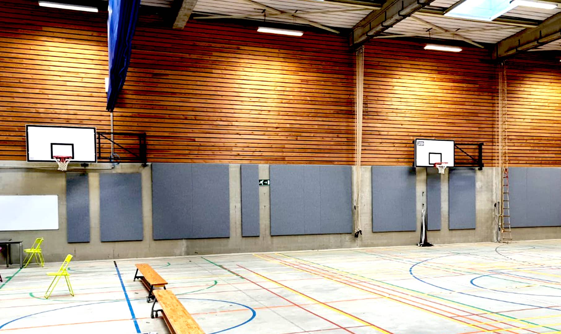 Akoestiek verbeteren in sporthallen of sportschool