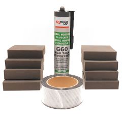 Trillingsisolatie set voor buitenunits, isolatie bromtoon door contactgeluid