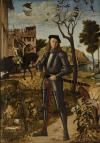Jonge ridder in een landschap